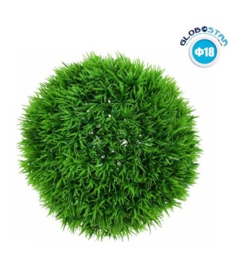 GloboStar® 78507 Artificial - Συνθετικό Τεχνητό Διακοσμητικό Φυτό Θάμνος Γρασίδι Πράσινο Φ18cm